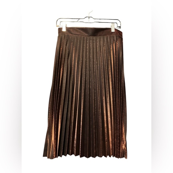 LC Lauren Conrad Dresses & Skirts - Lauren Conrad Runway Pleated Metallic Midi Skirt M NWT